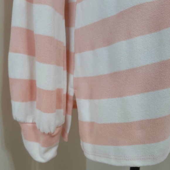 Lovely Melody Pink Striped Super Soft Long Sleeve Knit Top - Picture 8 of 9